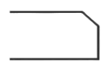 Half Bevel edge profile example
