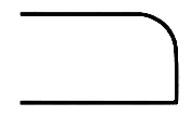 Half Bullnose edge profile example