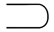 bullnose: edge profile for a countertop.
