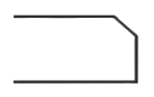 half bevel: edge profile for a countertop.
