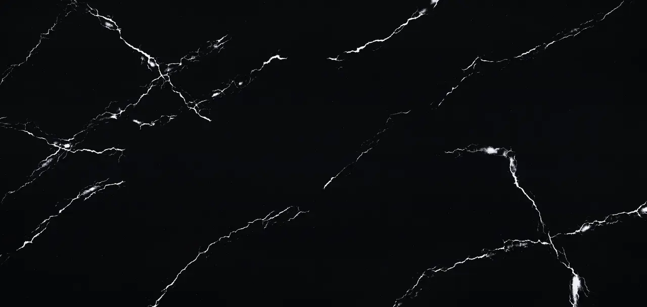 White lightning-strikes dramatize a smooth black background. Stark and chic, this high-contrast design is powerfully modern and elegantly simple.