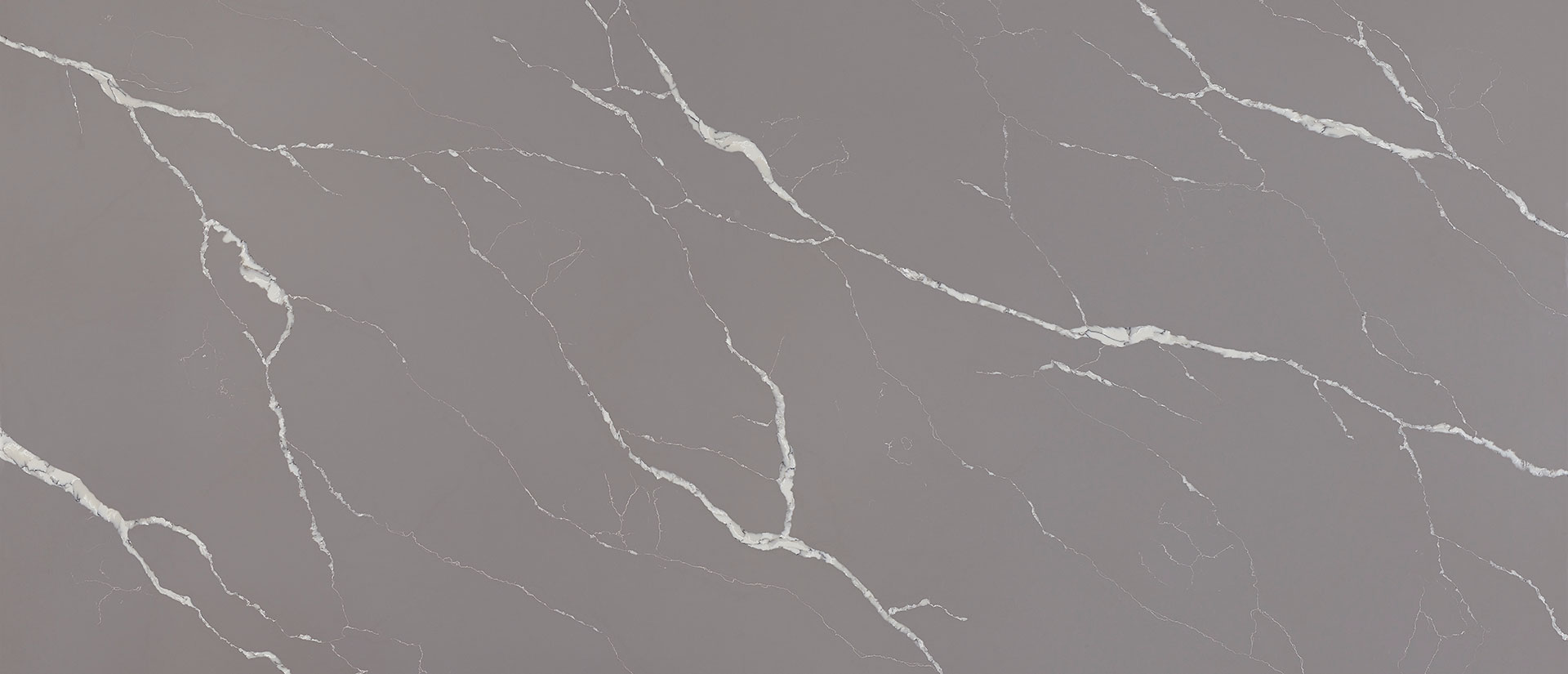 Gray quartz with white veining.
